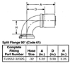 Split Flange 90º (Code 61)